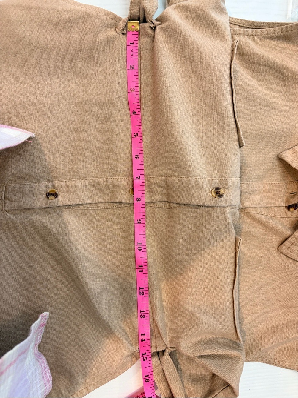Ciso Sleeveless Tan Utility Jumpsuit Belted Wide Leg Tan Size M - Picture 11 of 11